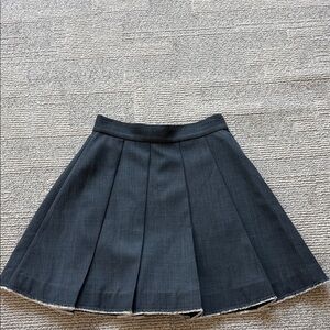 Pleated Circle Skirt in Dark Gray